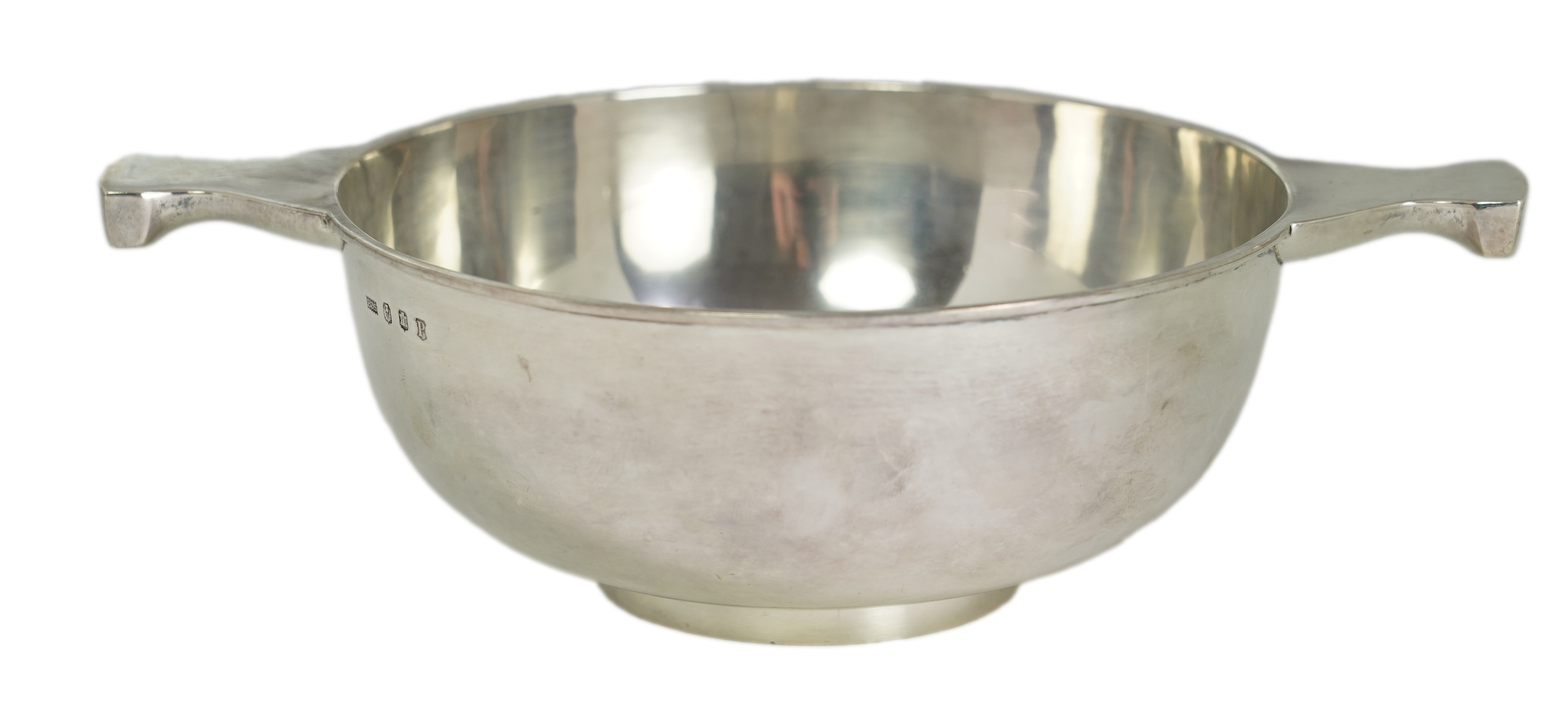 A large George V Scottish silver quaich by Brook & Son